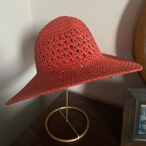 Accessories - Orange Straw hat